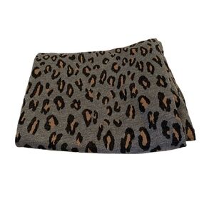 Travel Infinity Scarf With Hidden Pocket, Animal Print in Gray, Black a…